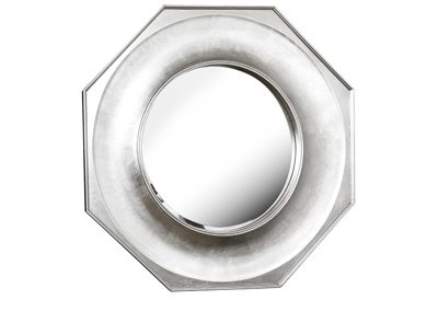 Octagonal Mirror Silver Leaf